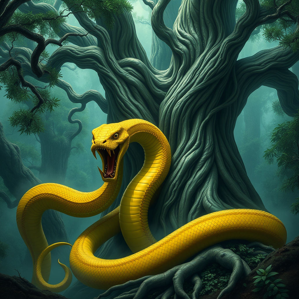 The Enigmatic Serpent of the Mystical Forest